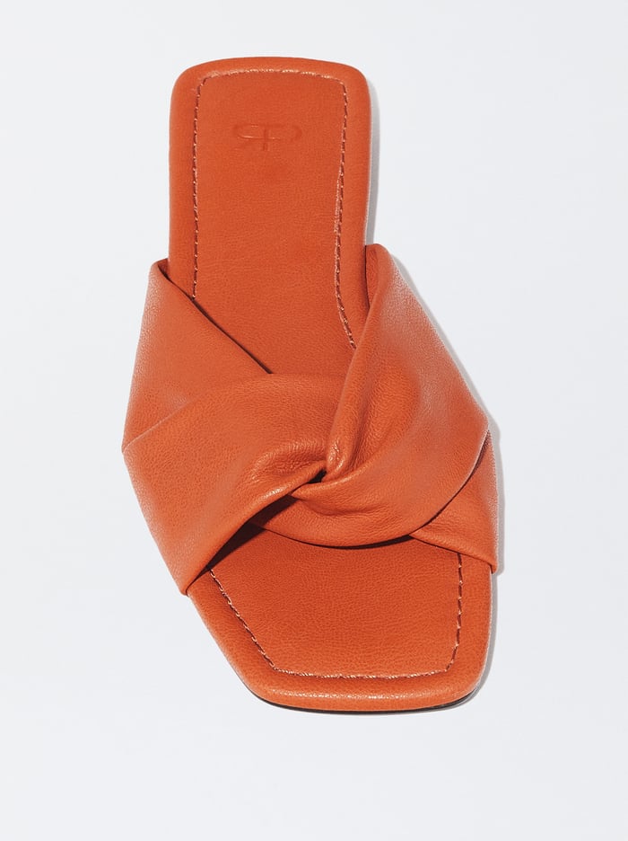 Parfois Online Exclusive - Balerinky With Knots Sandále Damske Oranžové | Slovensko-NAPG60584