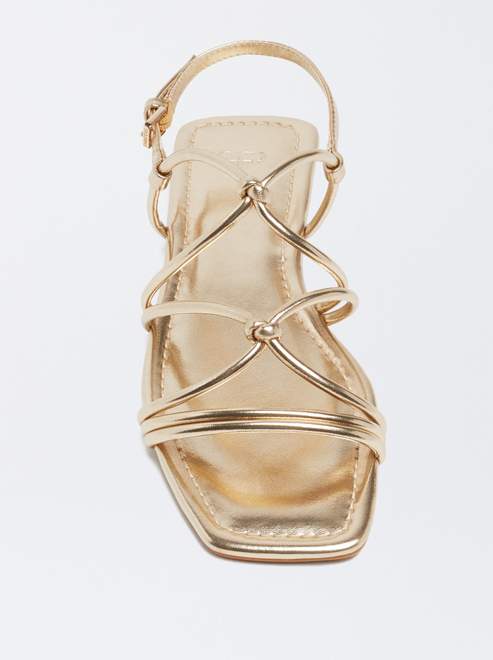 Parfois Online Exclusive - Balerinky With Knots Sandále Damske Zlate | Slovensko-NIYR43560