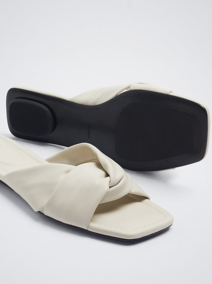 Parfois Online Exclusive - Balerinky With Knots Sandále Damske Biele | Slovensko-VMJI13609