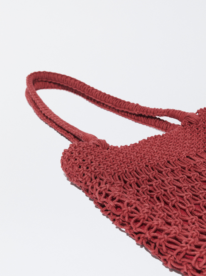 Parfois Online Exclusive - Crochet Taška Cez Rameno Damske Tmavo Červené | Slovensko-GDSO30847