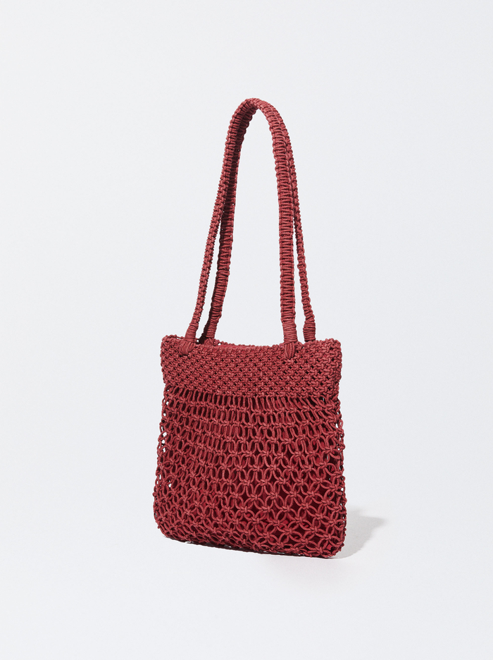 Parfois Online Exclusive - Crochet Taška Cez Rameno Damske Tmavo Červené | Slovensko-GDSO30847