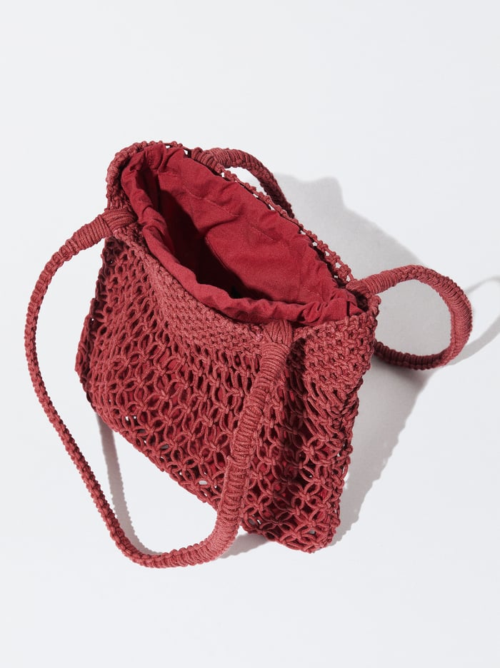 Parfois Online Exclusive - Crochet Taška Cez Rameno Damske Tmavo Červené | Slovensko-GDSO30847