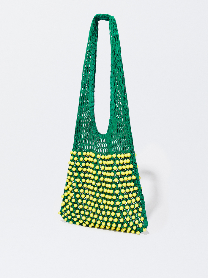 Parfois Online Exclusive - Crochet With Beads Taška Cez Rameno Damske Zelene | Slovensko-BVAE47356