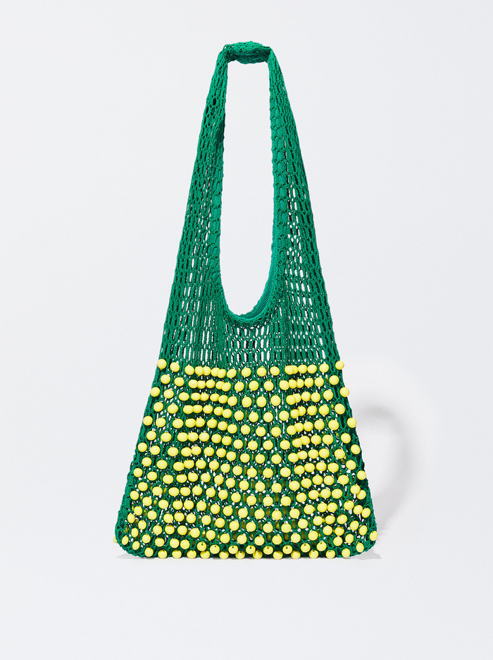 Parfois Online Exclusive - Crochet With Beads Taška Cez Rameno Damske Zelene | Slovensko-BVAE47356
