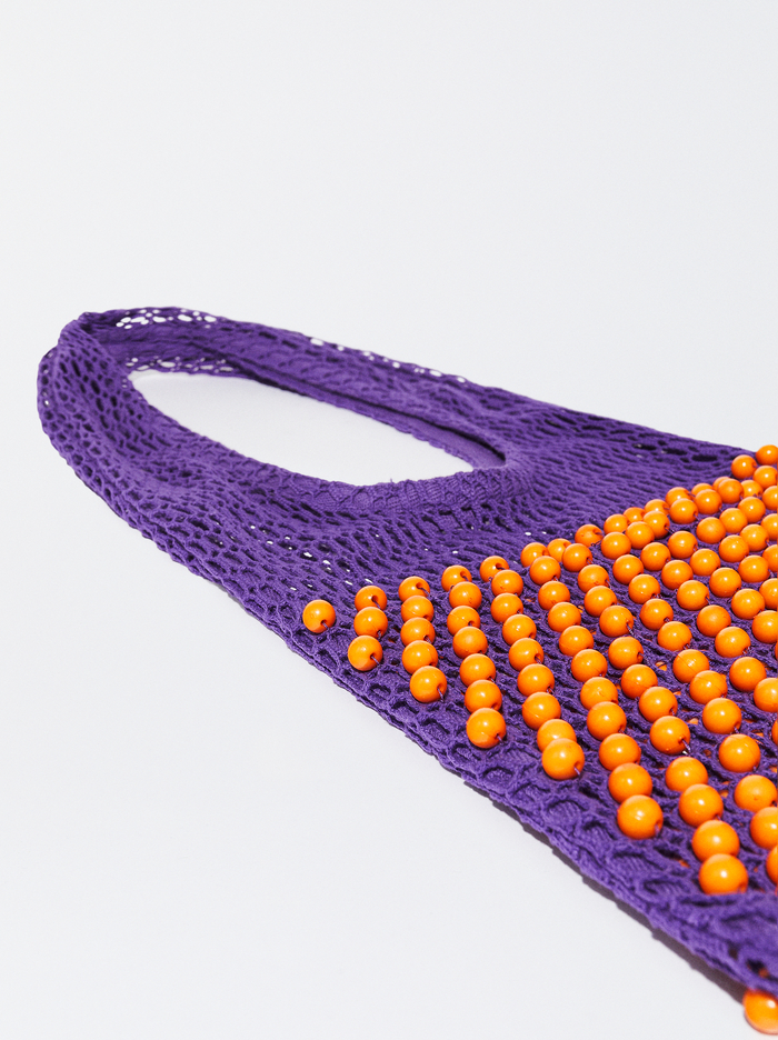 Parfois Online Exclusive - Crochet With Beads Taška Cez Rameno Damske Nachový | Slovensko-HMQZ25916