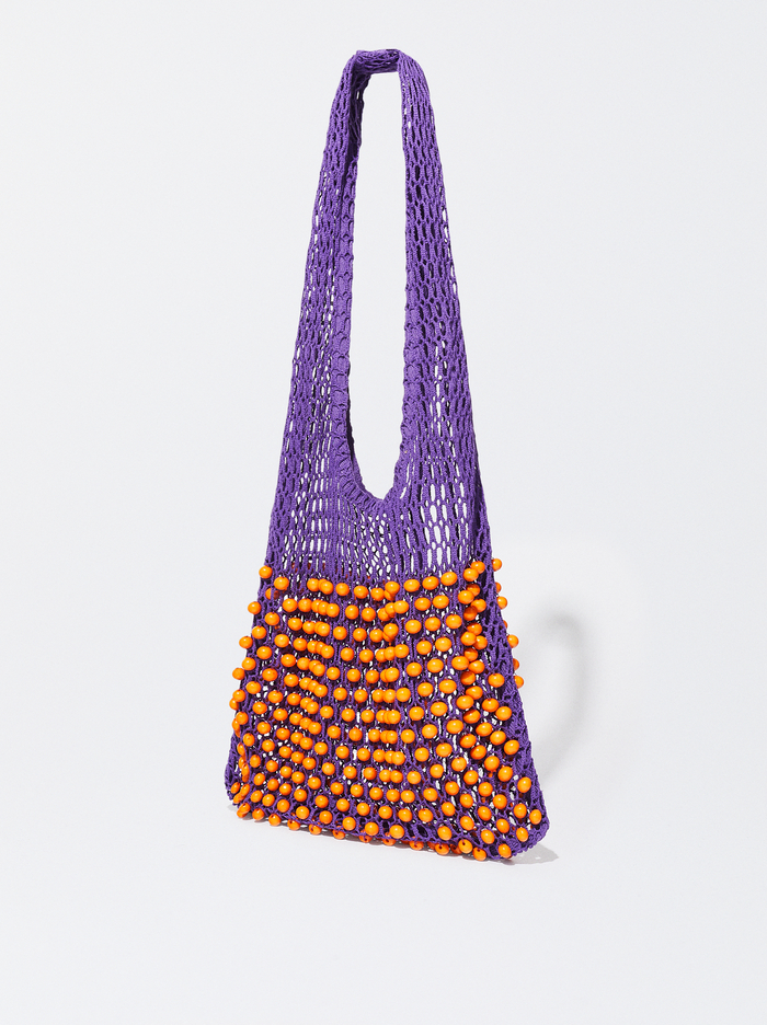 Parfois Online Exclusive - Crochet With Beads Taška Cez Rameno Damske Nachový | Slovensko-HMQZ25916
