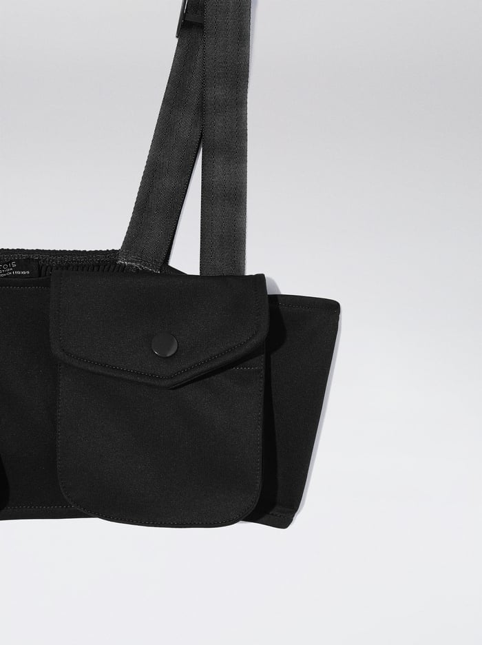 Parfois Online Exclusive - Crop With Pockets Topy Damske Čierne | Slovensko-JKPU81629