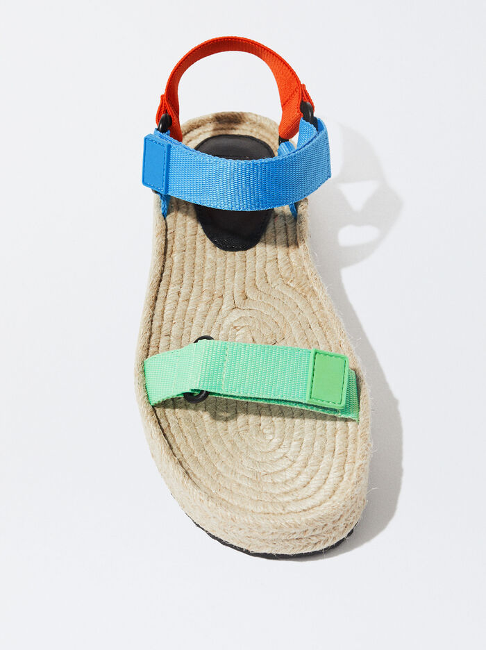 Parfois Online Exclusive - Cross Straps Jute Sandále Damske Viacfarebný | Slovensko-KPTD96372