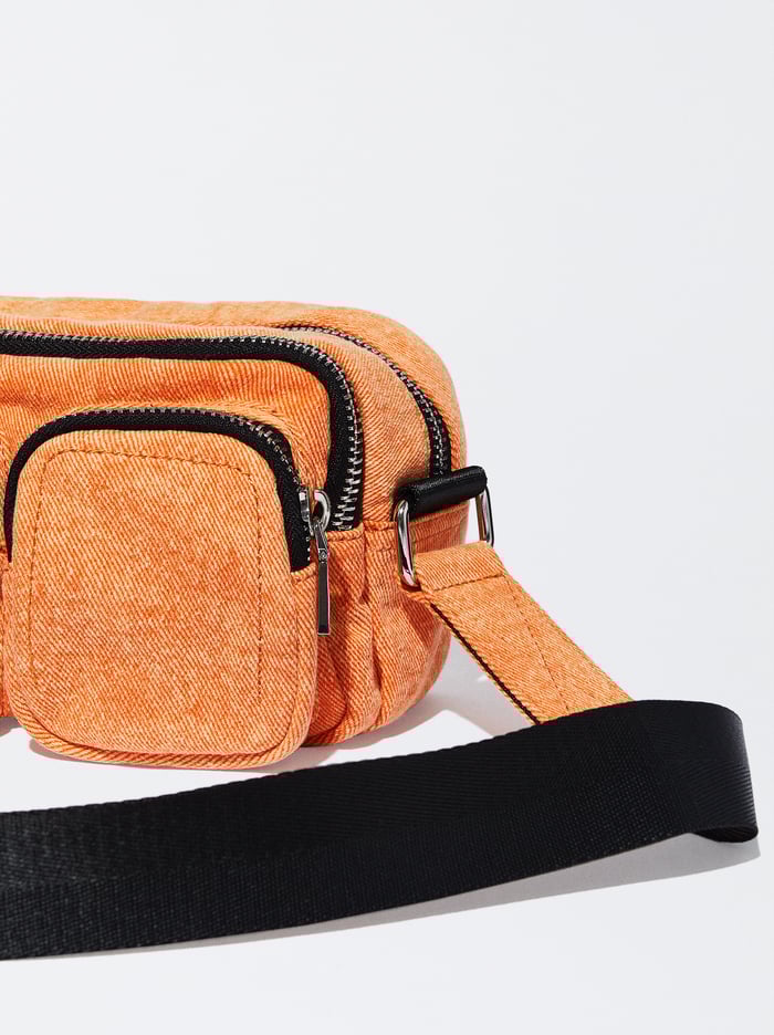 Parfois Online Exclusive - Denim Crossbody Kabelka Damske Oranžové | Slovensko-JOTW13785
