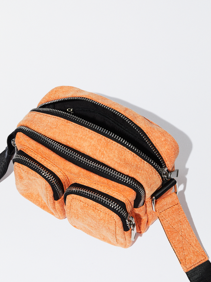 Parfois Online Exclusive - Denim Crossbody Kabelka Damske Oranžové | Slovensko-JOTW13785