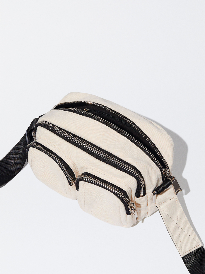 Parfois Online Exclusive - Denim Crossbody Kabelka Damske Biele | Slovensko-ULPZ47683