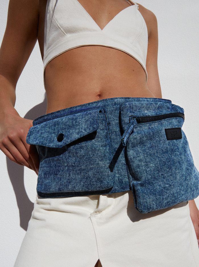 Parfois Online Exclusive - Denim Taška Na Opasok Damske Modre | Slovensko-EJCL85023