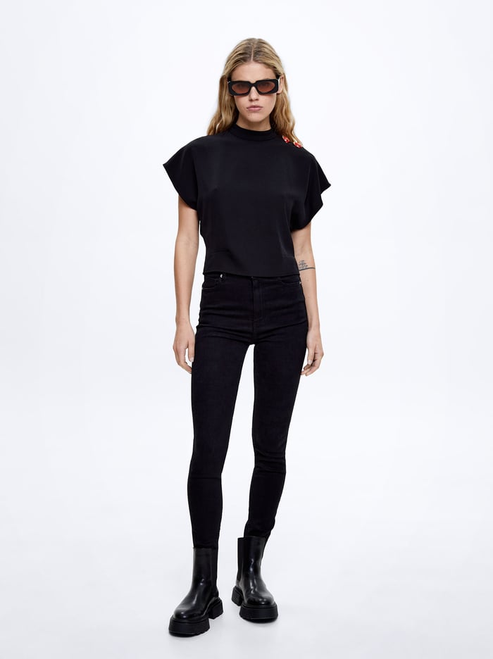 Parfois Online Exclusive - Denim Vychudnutý Nohavice Damske Čierne | Slovensko-JEUW53921