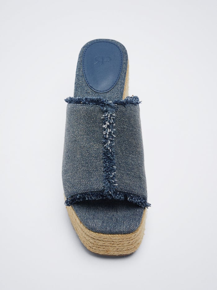 Parfois Online Exclusive - Denim Wedge Sandále Damske Modre | Slovensko-VXED58364