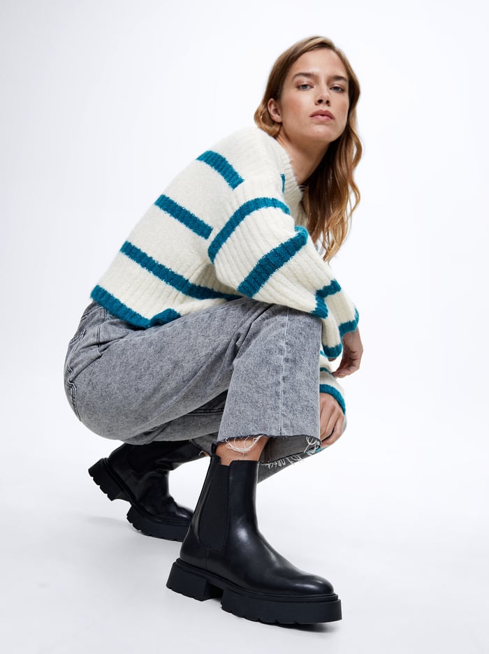 Parfois Online Exclusive - Elastic Clenkove Cizmy Damske Čierne | Slovensko-WVTN94506