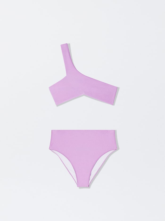 Parfois Online Exclusive - High-Waisted Asymmetric Bikini Damske Nachový | Slovensko-HINK74629