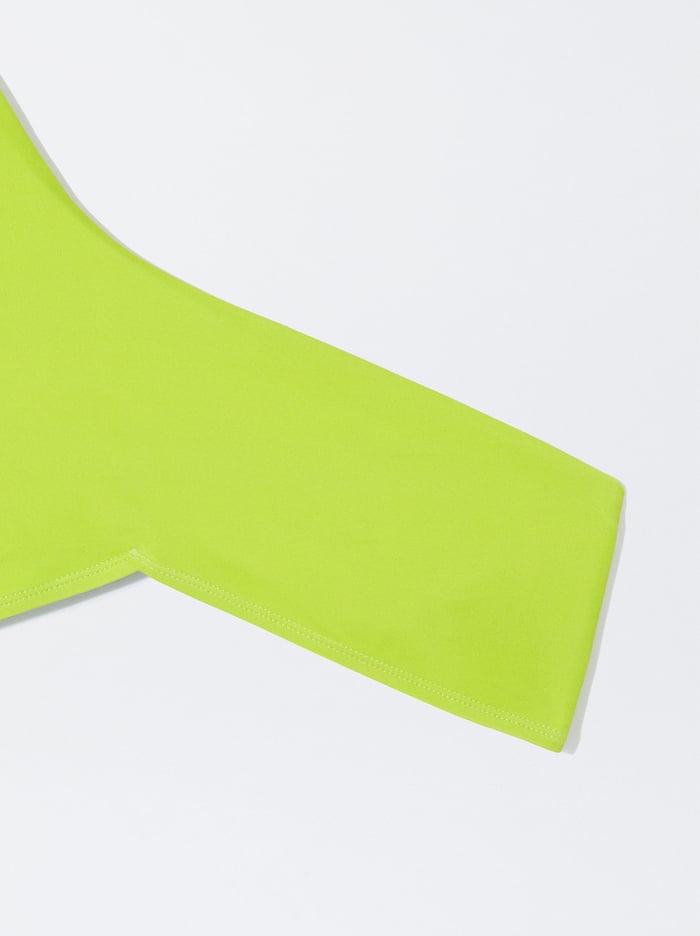 Parfois Online Exclusive - High-Waisted Asymmetric Bikini Damske Zelene | Slovensko-NJDS31854