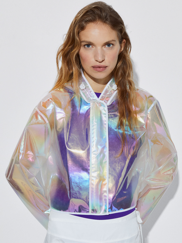 Parfois Online Exclusive - Holographic Cropped Kabáty Damske Viacfarebný | Slovensko-OVPR10562