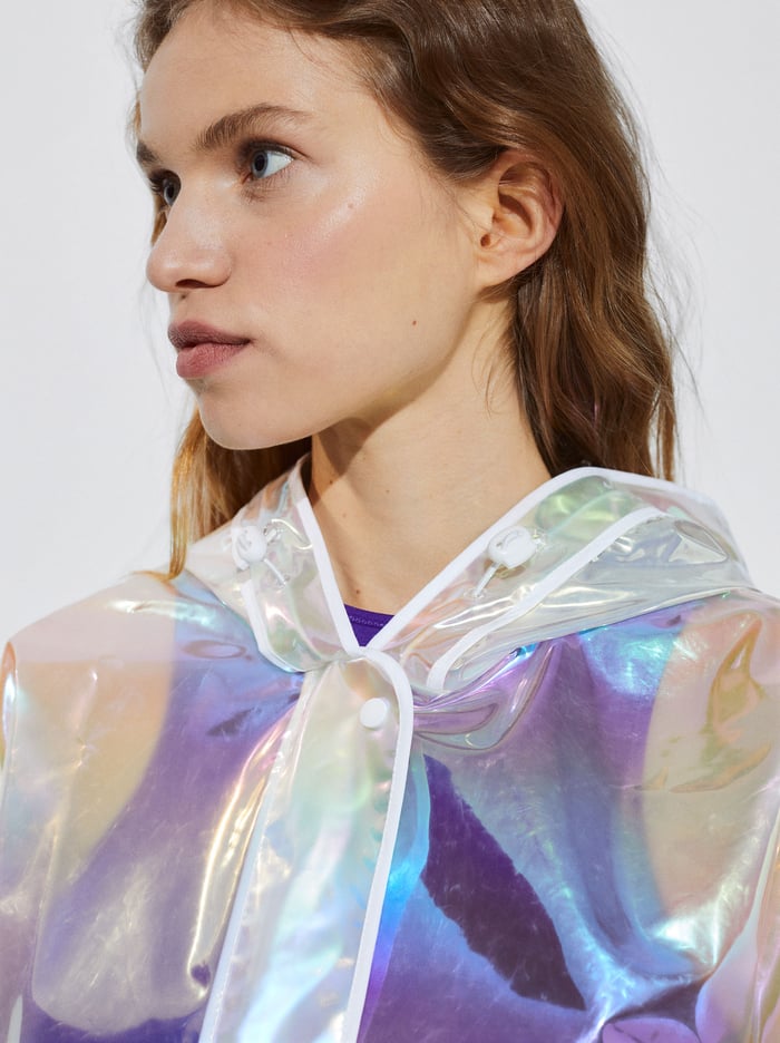 Parfois Online Exclusive - Holographic Cropped Kabáty Damske Viacfarebný | Slovensko-OVPR10562