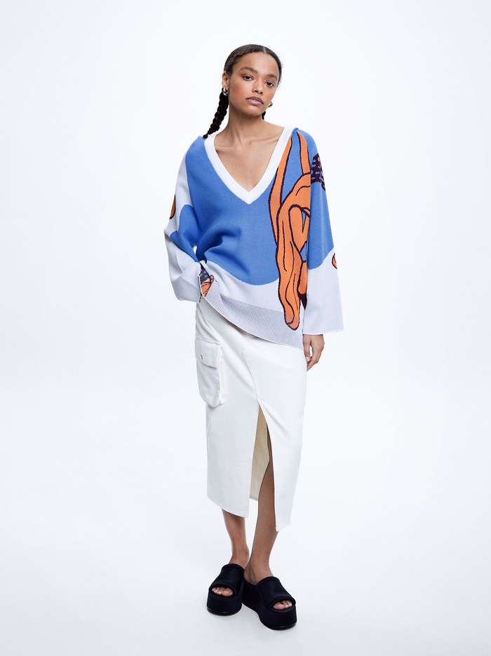 Parfois Online Exclusive - Jacquard Knit Sweater Damske Viacfarebný | Slovensko-YGEM09678