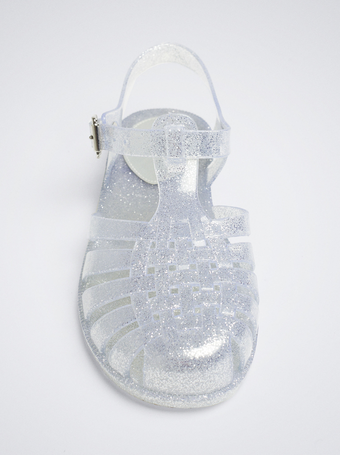 Parfois Online Exclusive - Jelly Sandále Damske Strieborne | Slovensko-AIYR08543