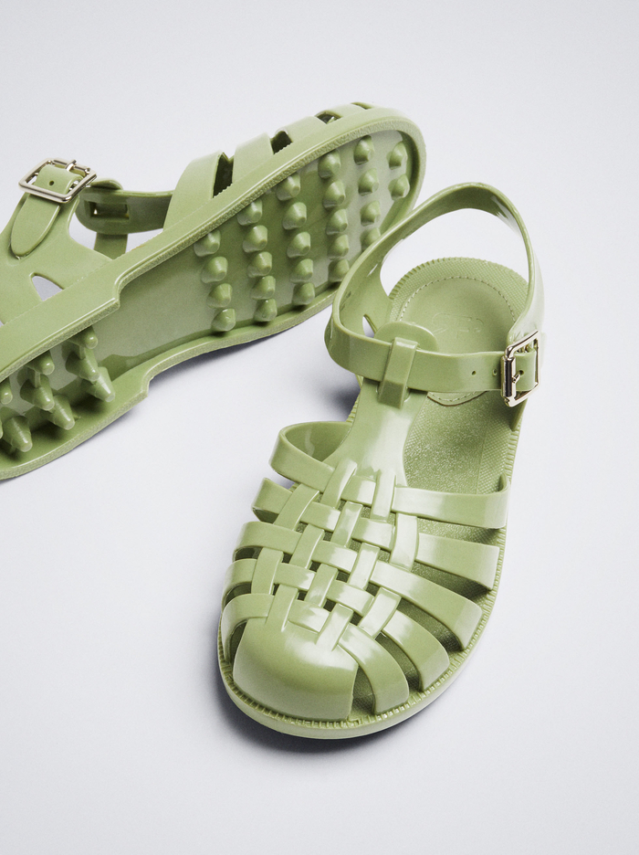 Parfois Online Exclusive - Jelly Sandále Damske Zelene | Slovensko-DLZU64029