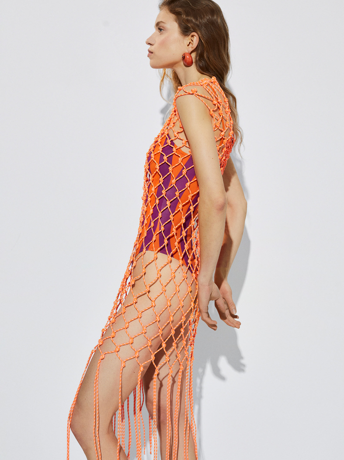 Parfois Online Exclusive - Knotted Cord Midi Saty Damske Oranžové | Slovensko-FUPY91063