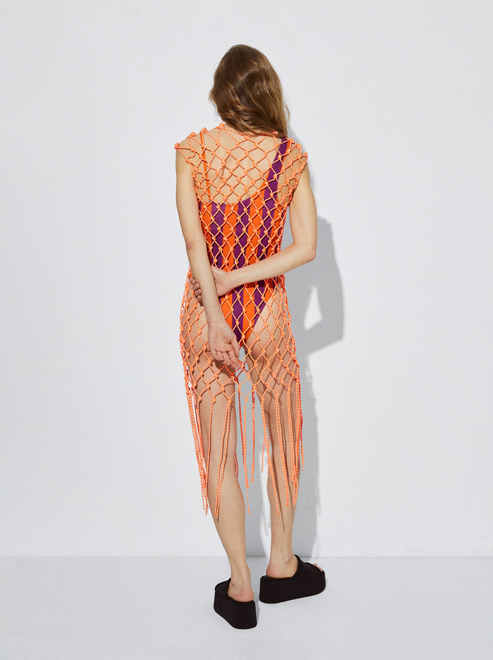 Parfois Online Exclusive - Knotted Cord Midi Saty Damske Oranžové | Slovensko-FUPY91063