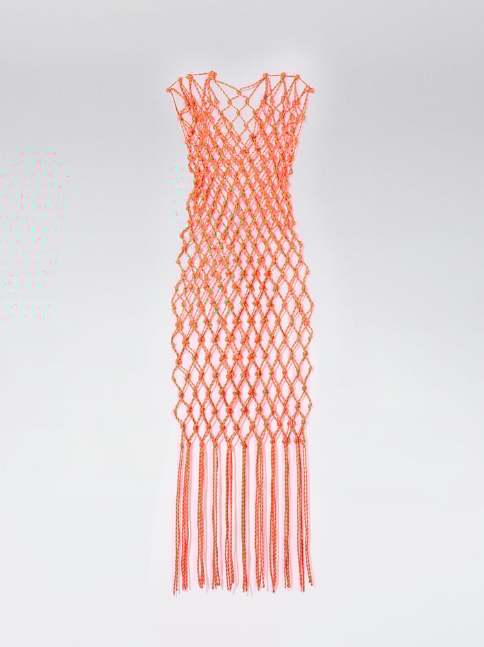 Parfois Online Exclusive - Knotted Cord Midi Saty Damske Oranžové | Slovensko-FUPY91063