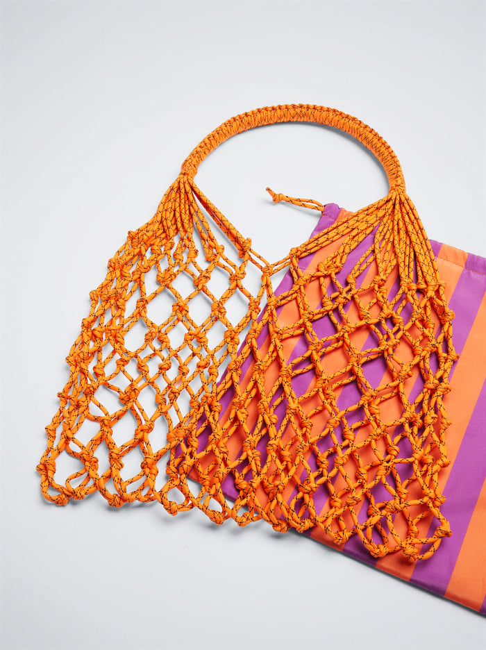 Parfois Online Exclusive - Knotted Cord With Stripes Kabelky Damske Oranžové | Slovensko-ROIX03478