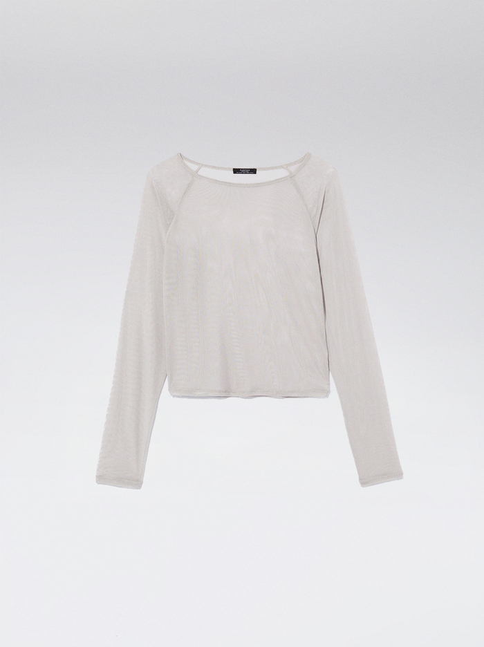 Parfois Online Exclusive - Long Sleeve Mesh Topy Damske Siva | Slovensko-PKYT93680