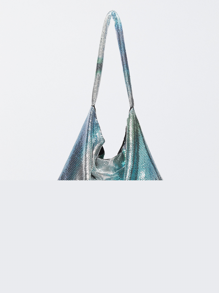 Parfois Online Exclusive - Mesh Fabric Taška Cez Rameno Damske Modre | Slovensko-OFEN92075