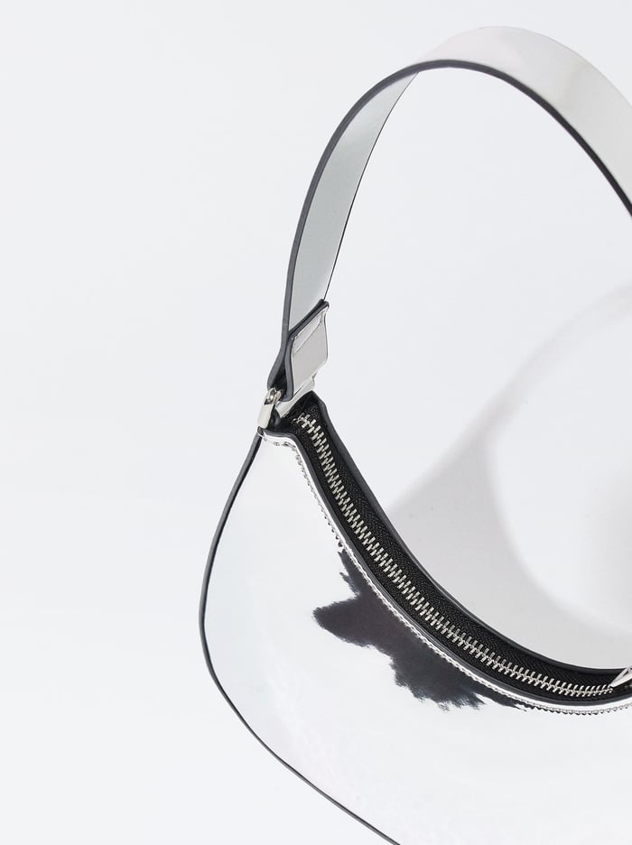 Parfois Online Exclusive - Metallic Taška Cez Rameno Damske Strieborne | Slovensko-BDWA27518