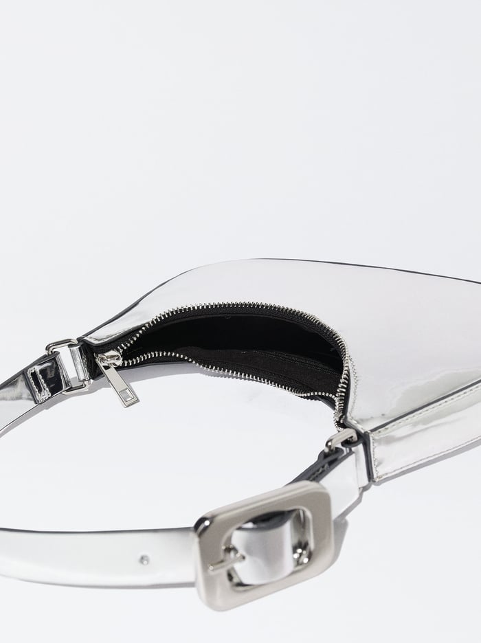 Parfois Online Exclusive - Metallic Taška Cez Rameno Damske Strieborne | Slovensko-BDWA27518