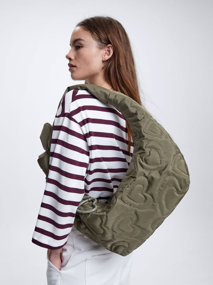 Parfois Online Exclusive - Nylon Heart Taška Cez Rameno Damske Hnedožltý | Slovensko-WZEU02341