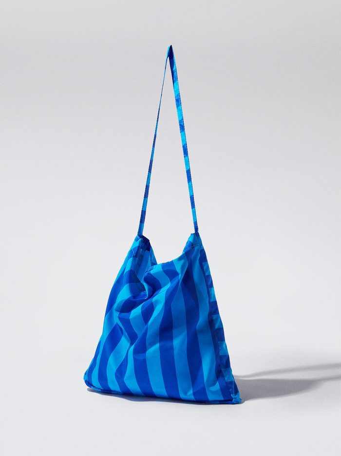 Parfois Online Exclusive - Nylon With Stripes Prenosná Taška Damske Modre | Slovensko-DMQO84239