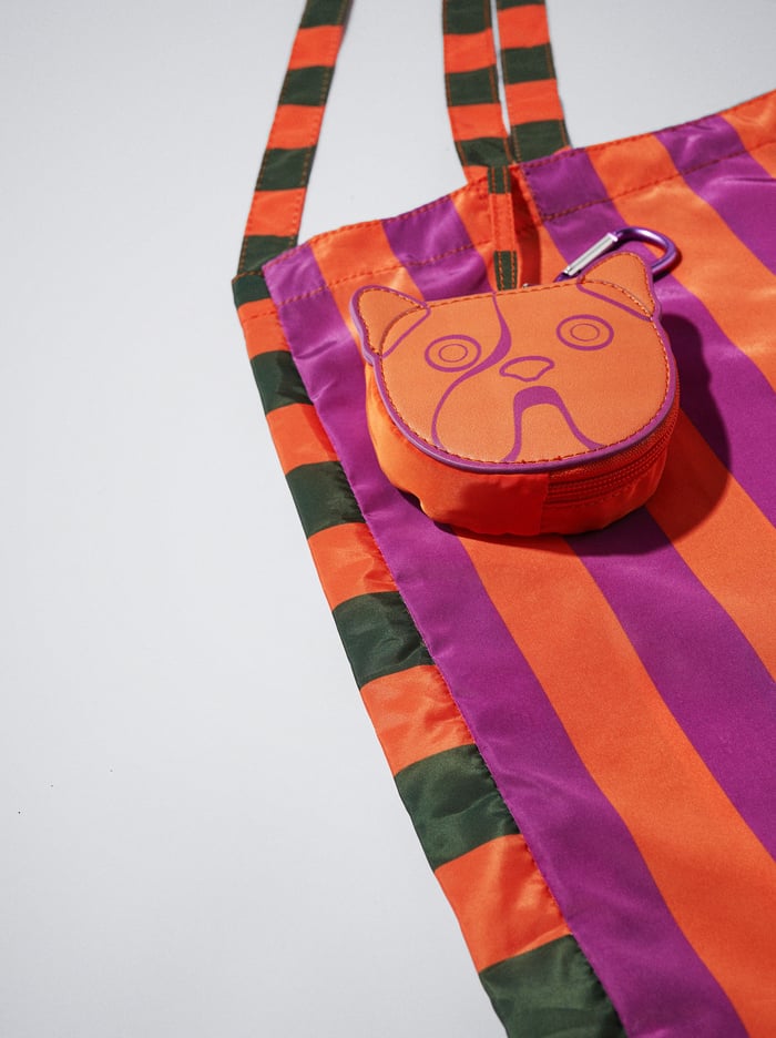 Parfois Online Exclusive - Nylon With Stripes Prenosná Taška Damske Oranžové | Slovensko-GPXJ48735