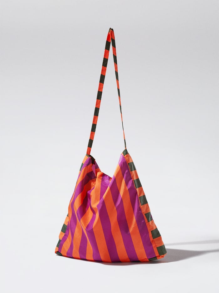 Parfois Online Exclusive - Nylon With Stripes Prenosná Taška Damske Oranžové | Slovensko-GPXJ48735