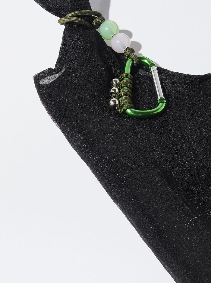 Parfois Online Exclusive - Organza Taška Cez Rameno Damske Čierne | Slovensko-LPOB72598