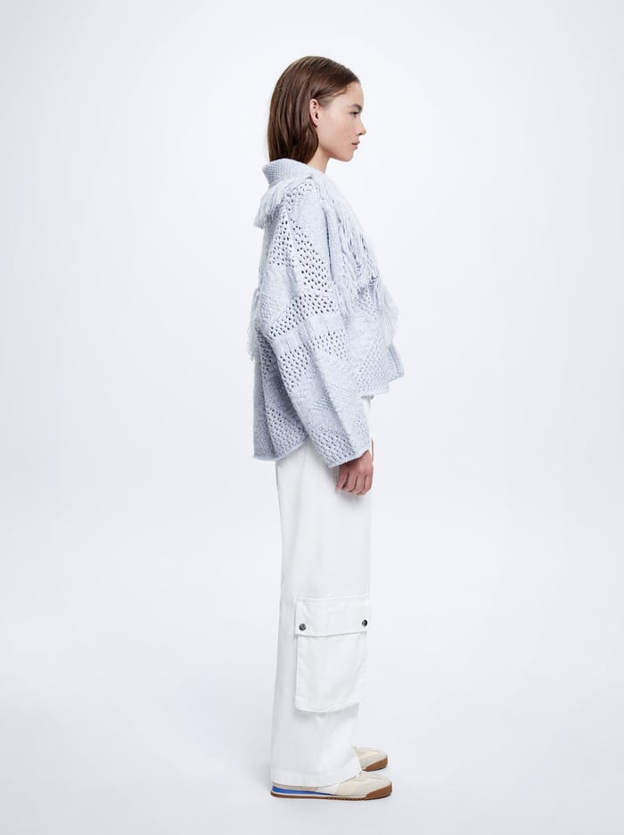 Parfois Online Exclusive - Pletené With Fringes Kardigán Damske Modre | Slovensko-IKXJ94278