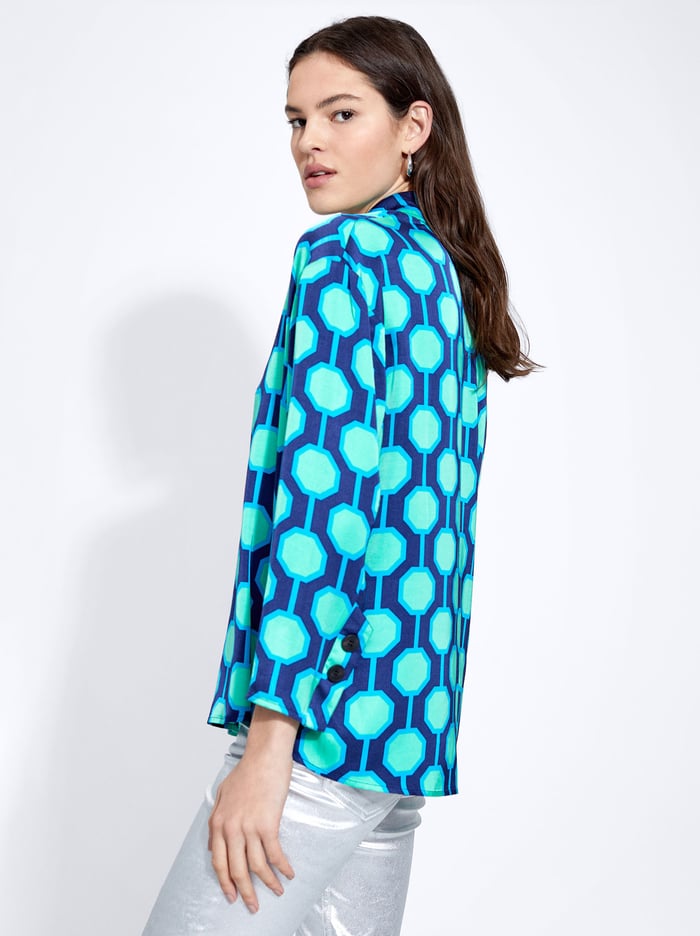 Parfois Online Exclusive - Satin Printed Kosele Damske Modre | Slovensko-NWSK60435