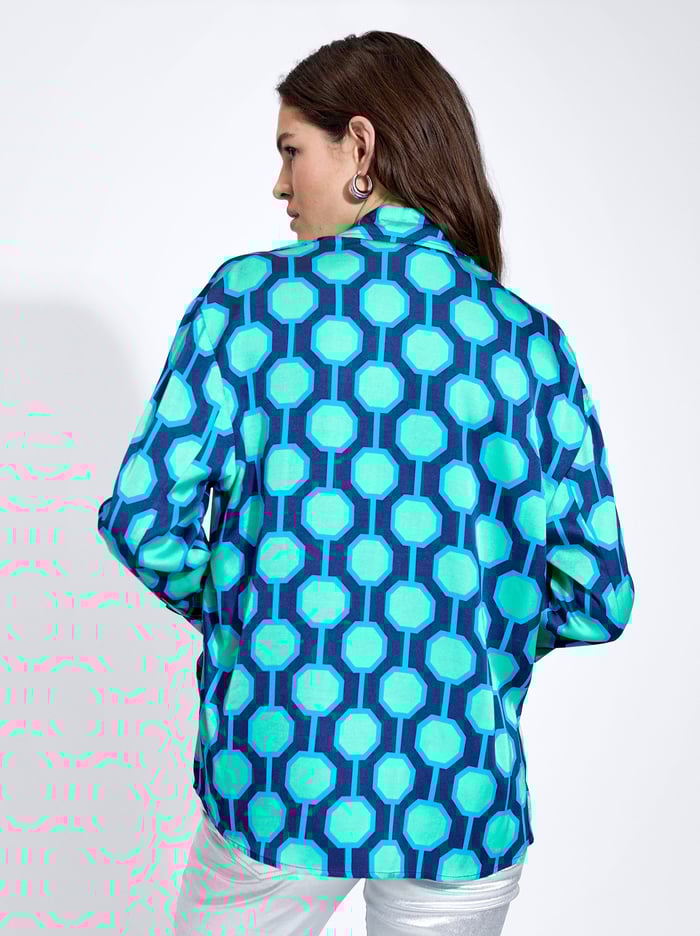 Parfois Online Exclusive - Satin Printed Kosele Damske Modre | Slovensko-NWSK60435