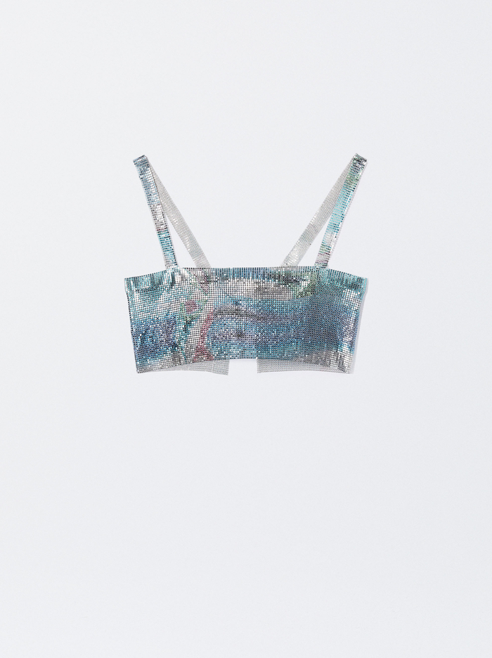 Parfois Online Exclusive - Shiny Cropped Topy Damske Viacfarebný | Slovensko-WUZD32078