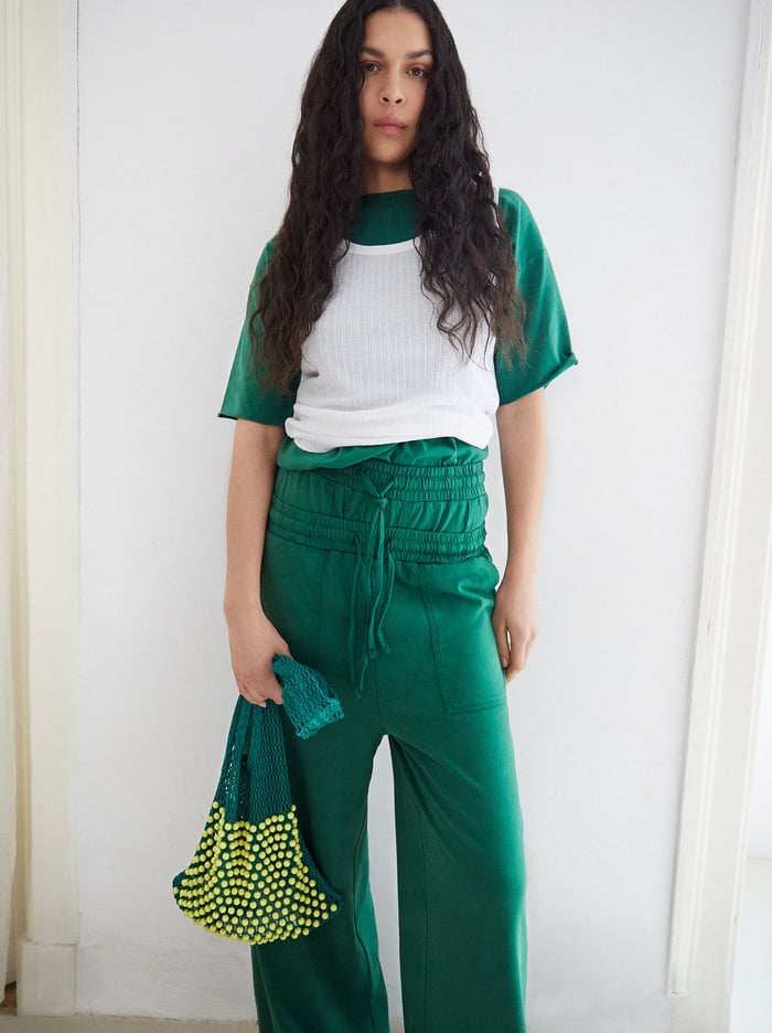 Parfois Pants With Elastic Waistband Nohavice Damske Zelene | Slovensko-LXYK61047