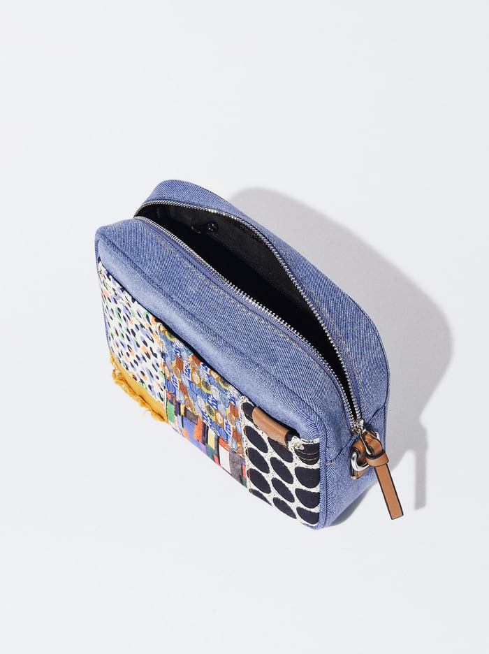 Parfois Patchwork Detail Crossbody Kabelka Damske Modre | Slovensko-THKJ25384