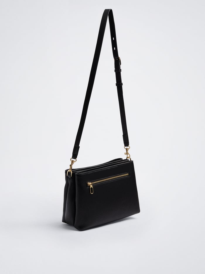Parfois Patchwork Detail Crossbody Kabelka Damske Čierne | Slovensko-WQNB59782