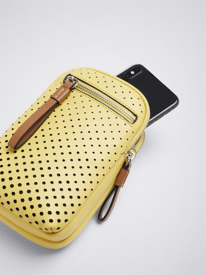 Parfois Perforated Detail Taska Na Mobil Damske Žlté | Slovensko-XTNK81679