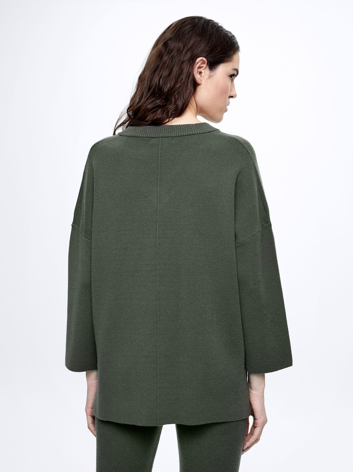 Parfois Pletené V-Neck Sweater Damske Zelene | Slovensko-PLKH02781
