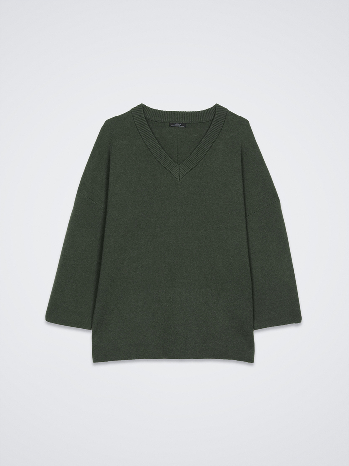 Parfois Pletené V-Neck Sweater Damske Zelene | Slovensko-PLKH02781