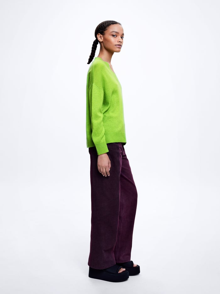 Parfois Pletené V-Neck Sweater Damske Zelene | Slovensko-WIAQ06452